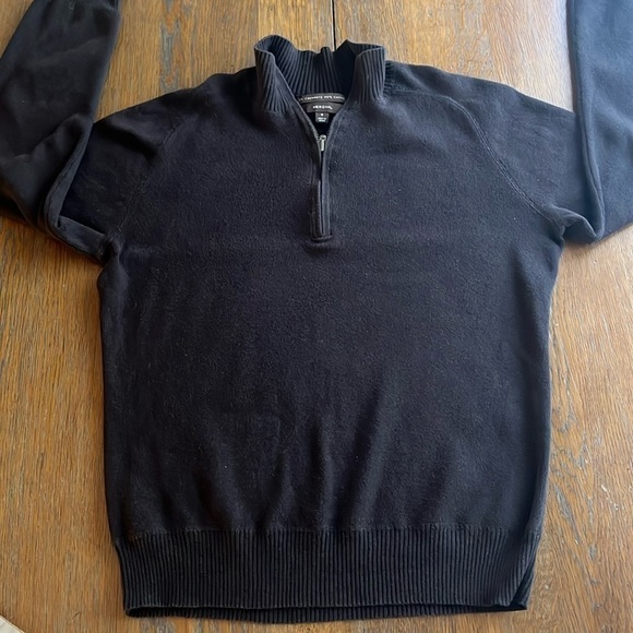 MERONA Cashmere Blend Quarter Zip Sweater Dark Brown Long Sleeves Size Small - Picture 5 of 12